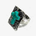 Turquoise Cross Armor Ring