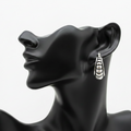 Western Bubble Hoop Earrings – Correct Small Scale on Black Mannequin Ear