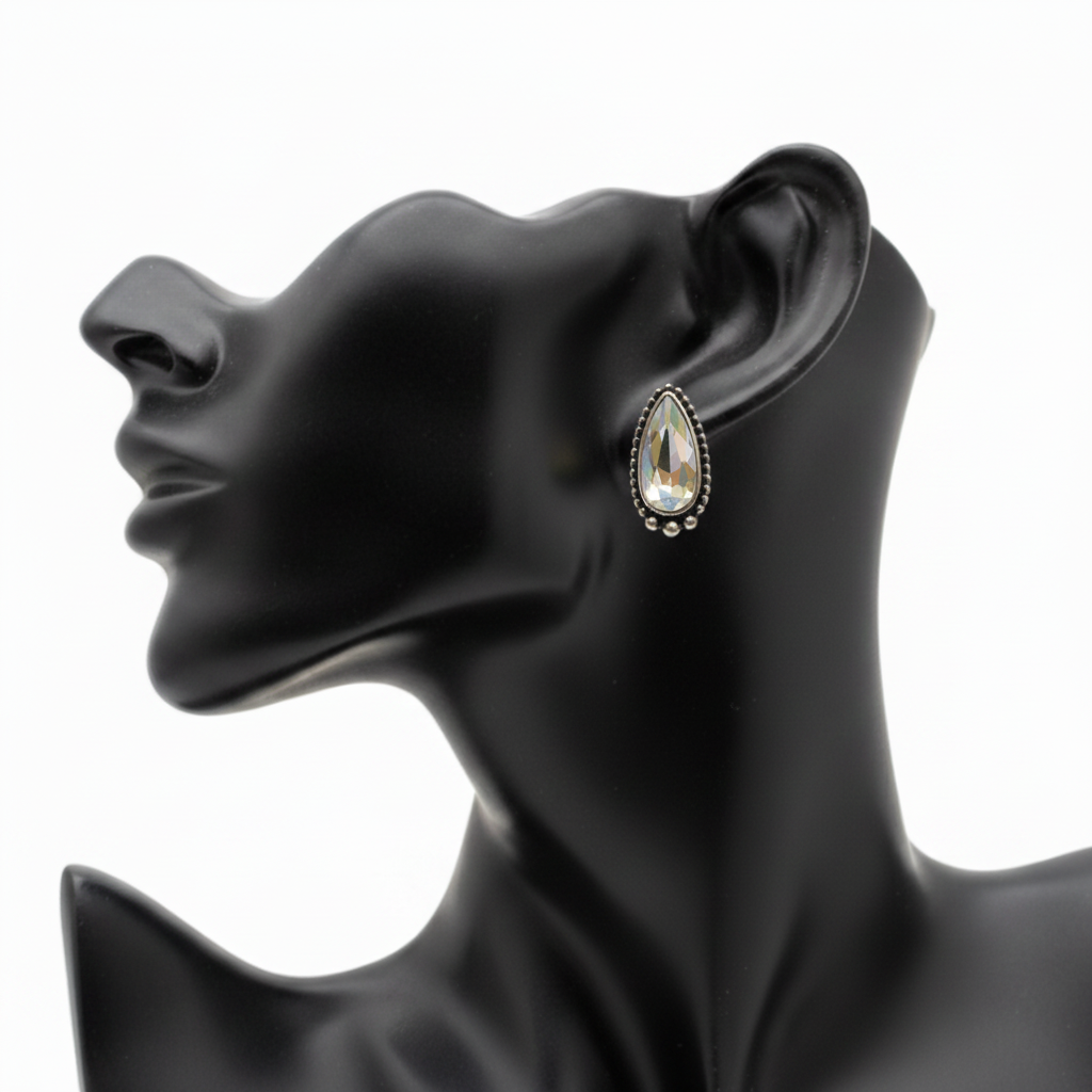 Western Crystal Teardrop Earrings Square