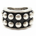 Western Double Bubble Stretch Ring Silver – Sharp Clear Detail