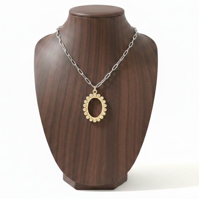 Western Oval Cut Bubble Necklace – Matching #4 & #5 Style